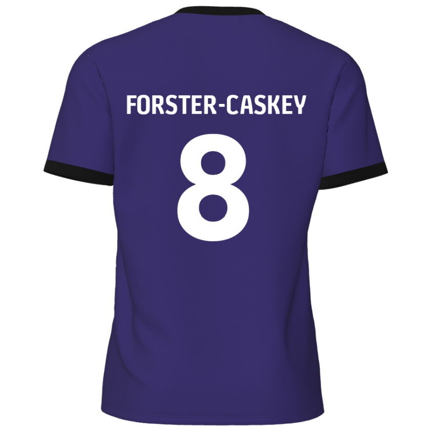 Kandiny Lapset Jake Forster-Caskey #8 Violetti Vieraspaita 2024/25 Lyhythihainen Paita T-Paita