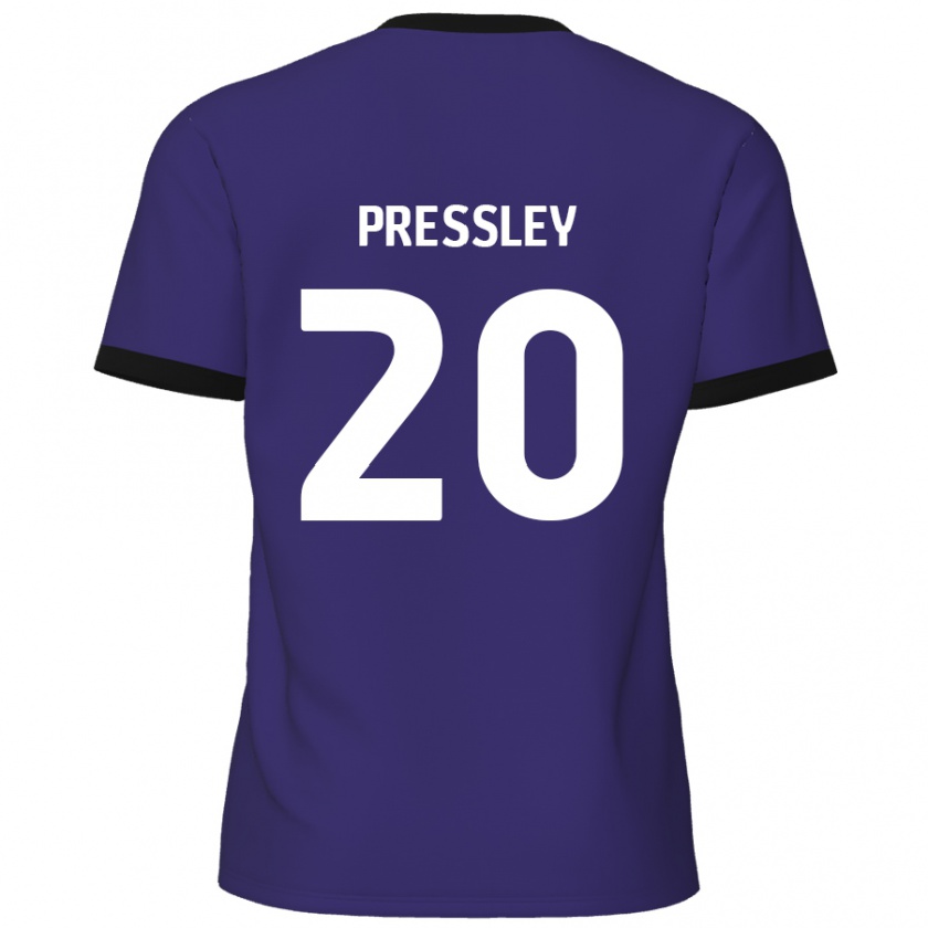 Kandiny Lapset Aaron Pressley #20 Violetti Vieraspaita 2024/25 Lyhythihainen Paita T-Paita