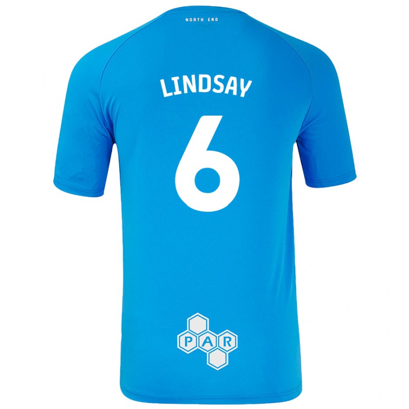 Kandiny Lapset Liam Lindsay #6 Taivaansininen Vieraspaita 2024/25 Lyhythihainen Paita T-Paita