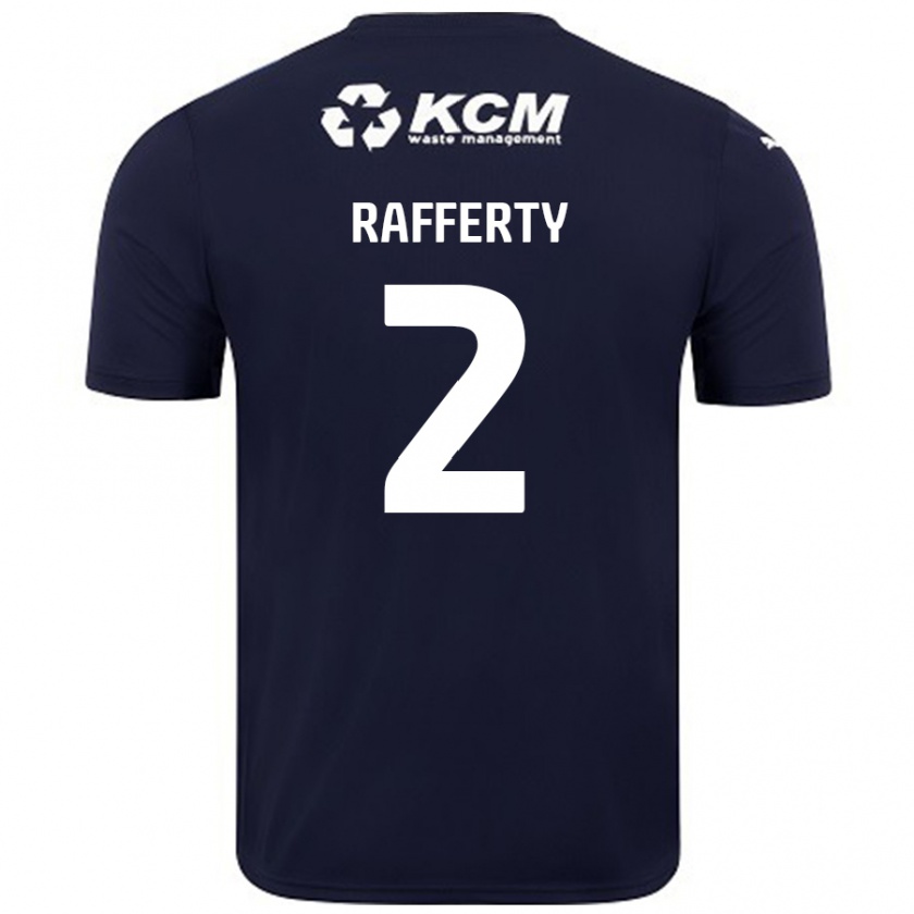 Kandiny Lapset Joe Rafferty #2 Tummansininen Vieraspaita 2024/25 Lyhythihainen Paita T-Paita