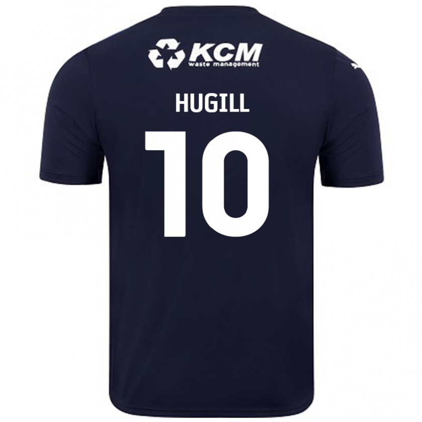 Kandiny Lapset Jordan Hugill #10 Tummansininen Vieraspaita 2024/25 Lyhythihainen Paita T-Paita