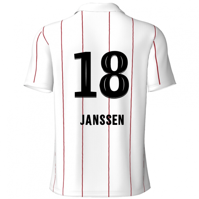 Kandiny Lapset Vincent Janssen #18 Valkoinen Musta Vieraspaita 2024/25 Lyhythihainen Paita T-Paita