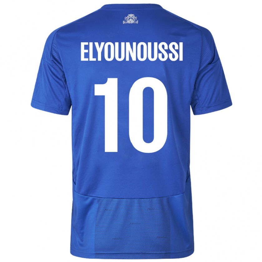 Kandiny Lapset Mohamed Elyounoussi #10 Valkoinen Sininen Vieraspaita 2024/25 Lyhythihainen Paita T-Paita