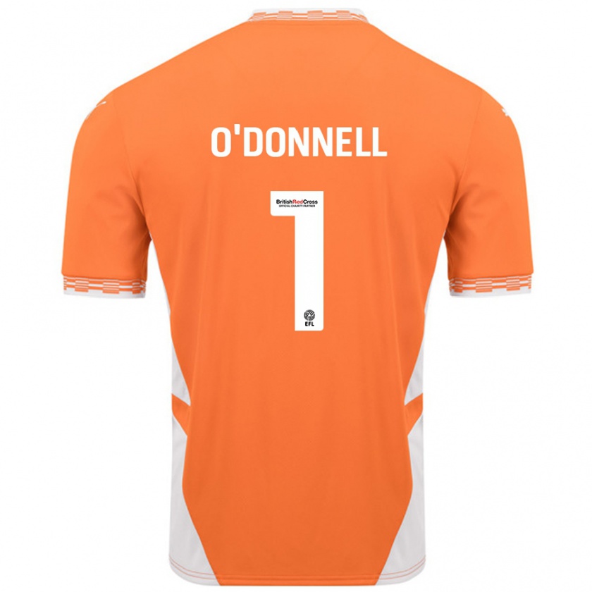 Kandiny Miesten Richard O'donnell #1 Oranssi Valkoinen Kotipaita 2024/25 Lyhythihainen Paita T-Paita