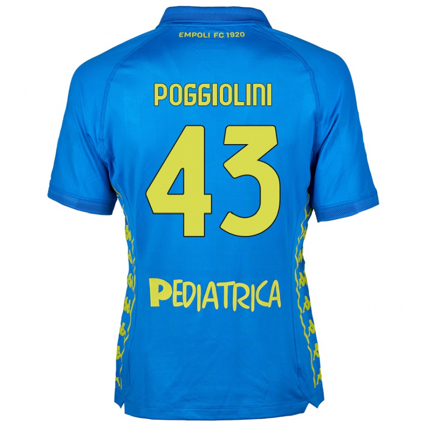 Kandiny Miesten Duccio Poggiolini #43 Sininen Kotipaita 2024/25 Lyhythihainen Paita T-Paita