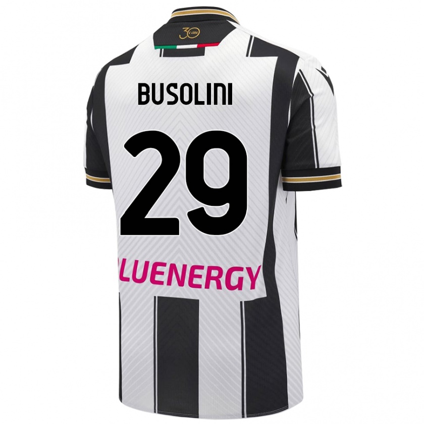 Kandiny Miesten Alessandro Busolini #29 Valkoinen Musta Kotipaita 2024/25 Lyhythihainen Paita T-Paita