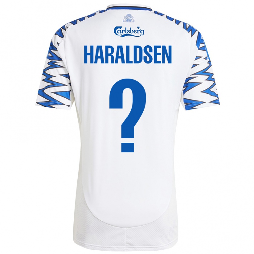 Kandiny Miesten Henrik Haraldsen #0 Valkoinen Taivaansininen Kotipaita 2024/25 Lyhythihainen Paita T-Paita