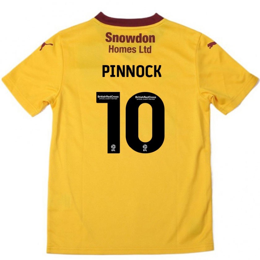 Kandiny Miesten Mitch Pinnock #10 Oranssi Burgundy Vieraspaita 2024/25 Lyhythihainen Paita T-Paita