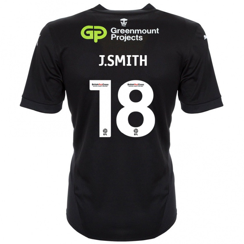 Kandiny Miesten Jonny Smith #18 Musta Vieraspaita 2024/25 Lyhythihainen Paita T-Paita