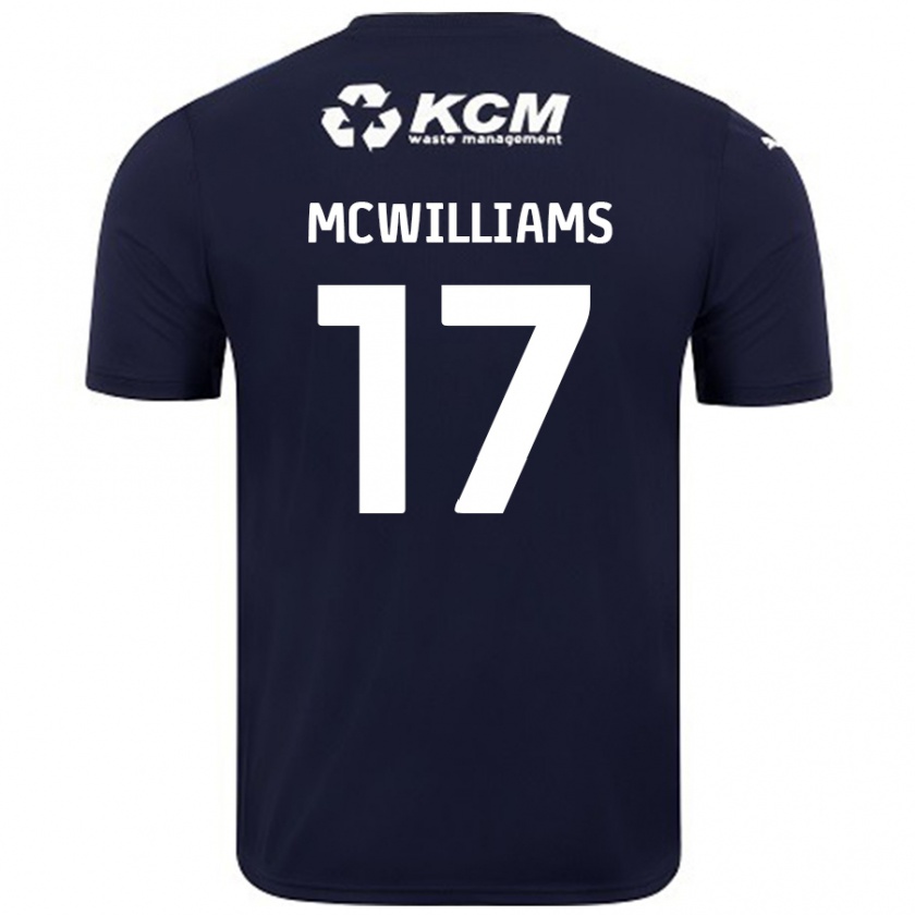 Kandiny Miesten Shaun Mcwilliams #17 Tummansininen Vieraspaita 2024/25 Lyhythihainen Paita T-Paita