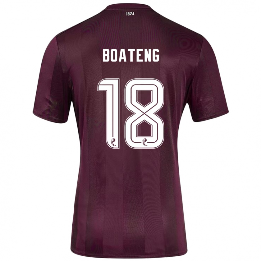 Kandiny Naisten Malachi Boateng #18 Burgundia Kotipaita 2024/25 Lyhythihainen Paita T-Paita