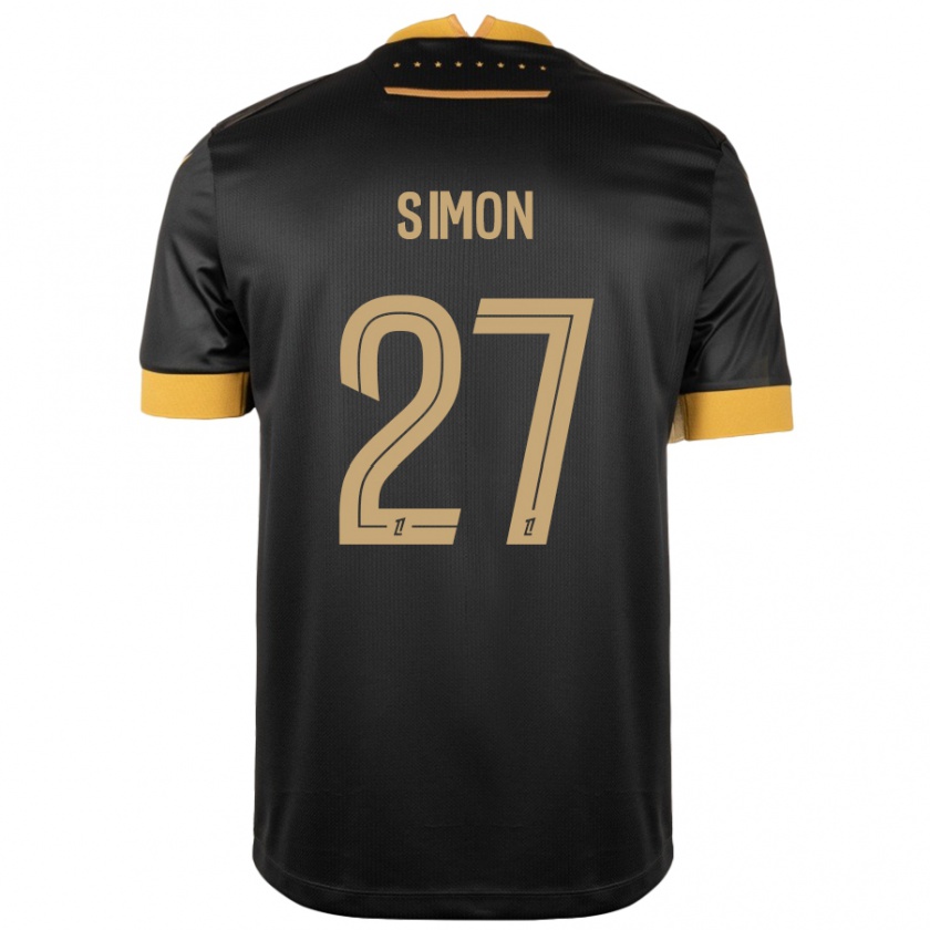 Kandiny Naisten Moses Simon #27 Musta Ruskea Vieraspaita 2024/25 Lyhythihainen Paita T-Paita