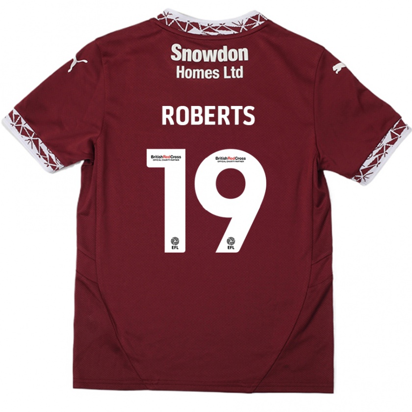 Kandiny Lapset Tyler Roberts #19 Burgundia Kotipaita 2024/25 Lyhythihainen Paita T-Paita