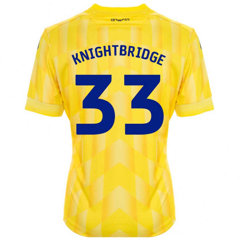 Kandiny Miesten Jacob Knightbridge #33 Keltainen Kotipaita 2024/25 Lyhythihainen Paita T-Paita