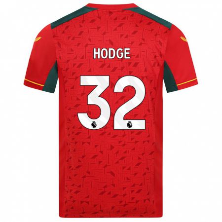 Kandiny Miesten Joe Hodge #32 Punainen Vieraspaita 2023/24 Lyhythihainen Paita T-Paita