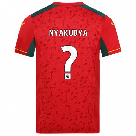 Kandiny Miesten Joshua Nyakudya #0 Punainen Vieraspaita 2023/24 Lyhythihainen Paita T-Paita