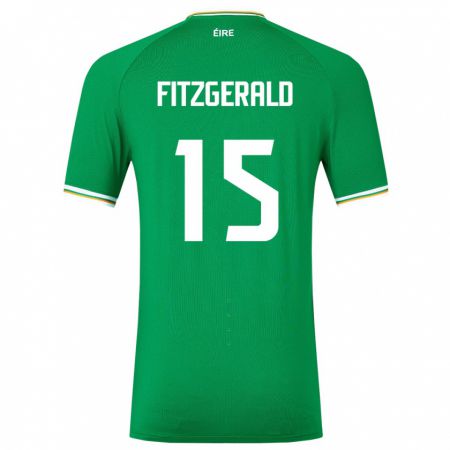 Kandiny Lapset Irlanti Kyle Fitzgerald #15 Vihreä Kotipaita 24-26 Lyhythihainen Paita T-Paita