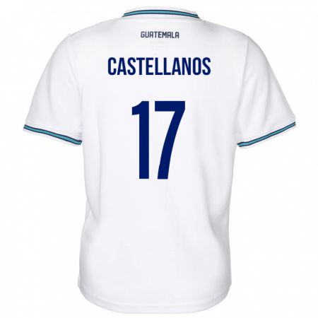 Kandiny Lapset Guatemala Óscar Castellanos #17 Valkoinen Kotipaita 24-26 Lyhythihainen Paita T-Paita