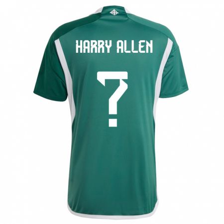 Kandiny Lapset Pohjois-Irlanti Harry Allen #0 Vihreä Kotipaita 24-26 Lyhythihainen Paita T-Paita