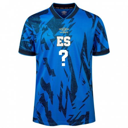 Kandiny Miesten El Salvador Enzo Garay #0 Sininen Kotipaita 24-26 Lyhythihainen Paita T-Paita