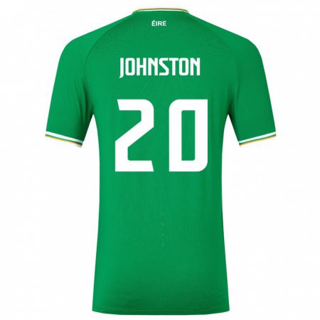 Kandiny Naisten Irlanti Mikey Johnston #20 Vihreä Kotipaita 24-26 Lyhythihainen Paita T-Paita