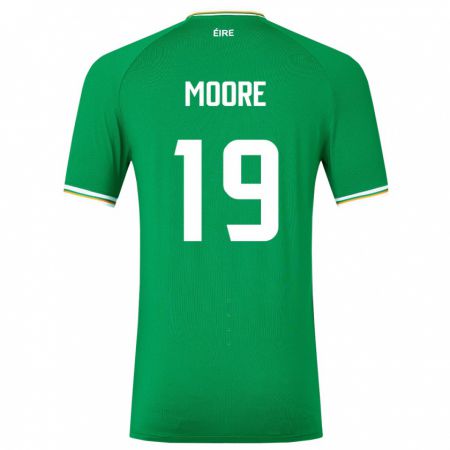 Kandiny Naisten Irlanti Sean Moore #19 Vihreä Kotipaita 24-26 Lyhythihainen Paita T-Paita