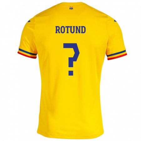 Kandiny Naisten Romania Raul Rotund #0 Keltainen Kotipaita 24-26 Lyhythihainen Paita T-Paita