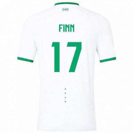 Kandiny Naisten Irlanti Jamie Finn #17 Valkoinen Vieraspaita 24-26 Lyhythihainen Paita T-Paita