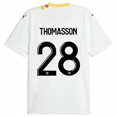 Kandiny Lapset Adrien Thomasson #28 Musta Vieraspaita 2023/24 Lyhythihainen Paita T-Paita