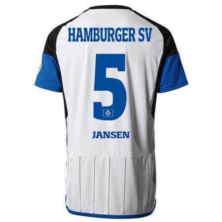 Kandiny Miesten Marcell Jansen #5 Valkoinen Kotipaita 2023/24 Lyhythihainen Paita T-Paita