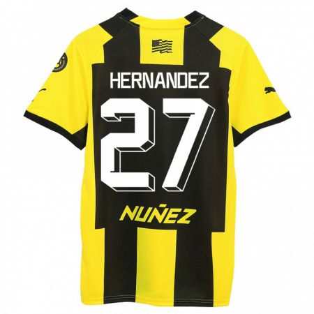 Kandiny Lapset Lucas Hernández #27 Keltainen Musta Kotipaita 2023/24 Lyhythihainen Paita T-Paita