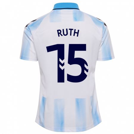 Kandiny Lapset Ruth #15 Valkoinen Sininen Kotipaita 2023/24 Lyhythihainen Paita T-Paita