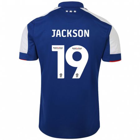 Kandiny Lapset Kayden Jackson #19 Sininen Kotipaita 2023/24 Lyhythihainen Paita T-Paita