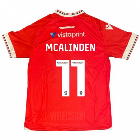 Kandiny Lapset Liam Mcalinden #11 Punainen Kotipaita 2023/24 Lyhythihainen Paita T-Paita