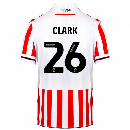 Kandiny Lapset Ciaran Clark #26 Punainen Valkoinen Kotipaita 2023/24 Lyhythihainen Paita T-Paita