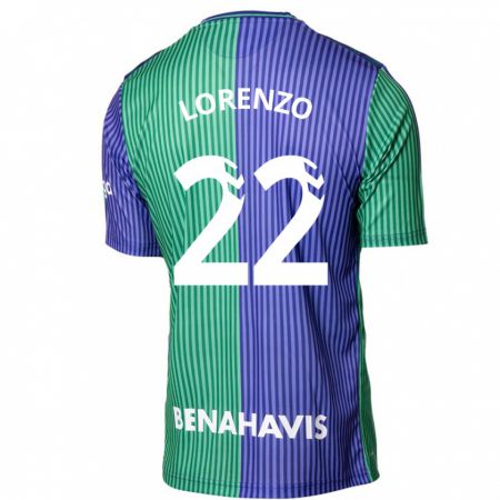 Kandiny Lapset Dani Lorenzo #22 Vihreä Sininen Vieraspaita 2023/24 Lyhythihainen Paita T-Paita