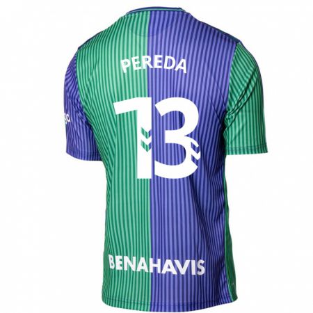 Kandiny Lapset Adrián Pereda #13 Vihreä Sininen Vieraspaita 2023/24 Lyhythihainen Paita T-Paita