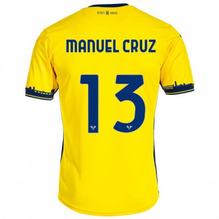 Kandiny Lapset Juan Manuel Cruz #13 Keltainen Vieraspaita 2023/24 Lyhythihainen Paita T-Paita