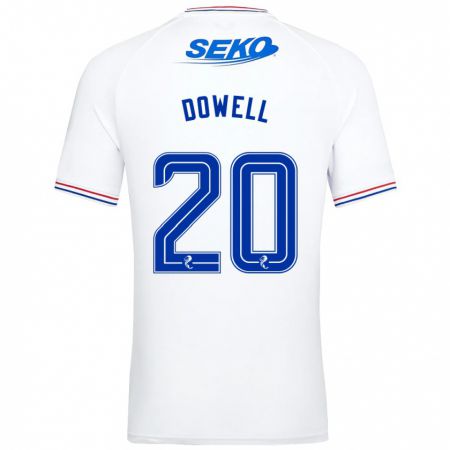 Kandiny Lapset Kieran Dowell #20 Valkoinen Vieraspaita 2023/24 Lyhythihainen Paita T-Paita