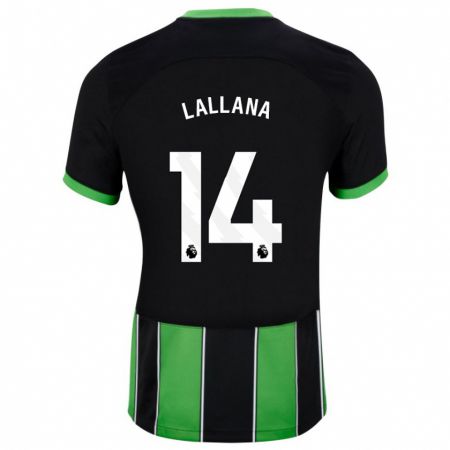 Kandiny Lapset Adam Lallana #14 Musta Vihreä Vieraspaita 2023/24 Lyhythihainen Paita T-Paita