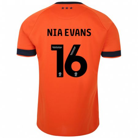 Kandiny Lapset Nia Evans #16 Oranssi Vieraspaita 2023/24 Lyhythihainen Paita T-Paita