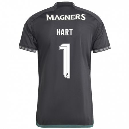 Kandiny Lapset Joe Hart #1 Musta Vieraspaita 2023/24 Lyhythihainen Paita T-Paita