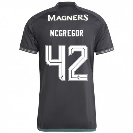 Kandiny Lapset Callum Mcgregor #42 Musta Vieraspaita 2023/24 Lyhythihainen Paita T-Paita