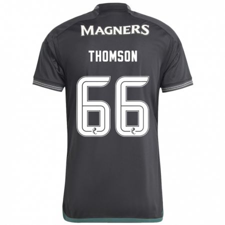 Kandiny Lapset Corey Thomson #66 Musta Vieraspaita 2023/24 Lyhythihainen Paita T-Paita