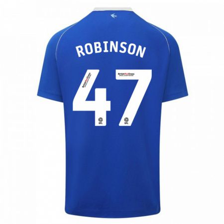 Kandiny Miesten Callum Robinson #47 Sininen Kotipaita 2023/24 Lyhythihainen Paita T-Paita