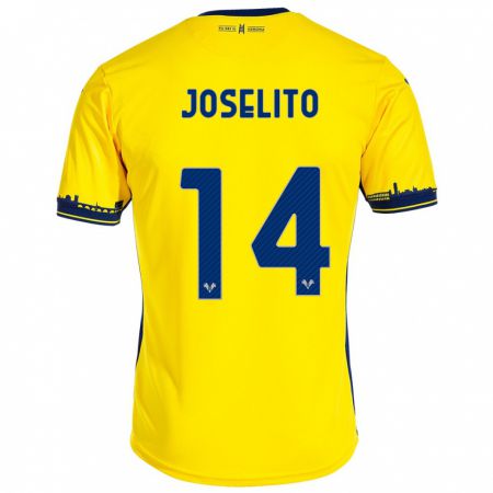 Kandiny Miesten Joselito #14 Keltainen Vieraspaita 2023/24 Lyhythihainen Paita T-Paita