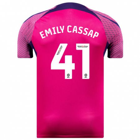 Kandiny Miesten Emily Cassap #41 Purppura Vieraspaita 2023/24 Lyhythihainen Paita T-Paita