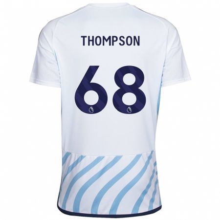 Kandiny Miesten Joel Thompson #68 Valkoinen Sininen Vieraspaita 2023/24 Lyhythihainen Paita T-Paita