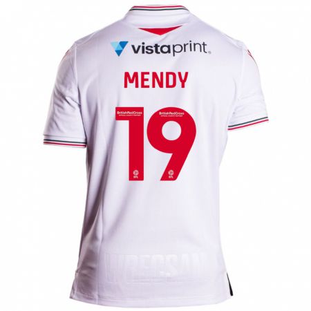 Kandiny Miesten Jacob Mendy #19 Valkoinen Vieraspaita 2023/24 Lyhythihainen Paita T-Paita