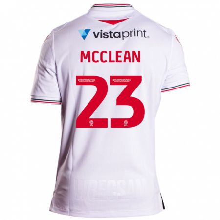 Kandiny Miesten James Mcclean #23 Valkoinen Vieraspaita 2023/24 Lyhythihainen Paita T-Paita